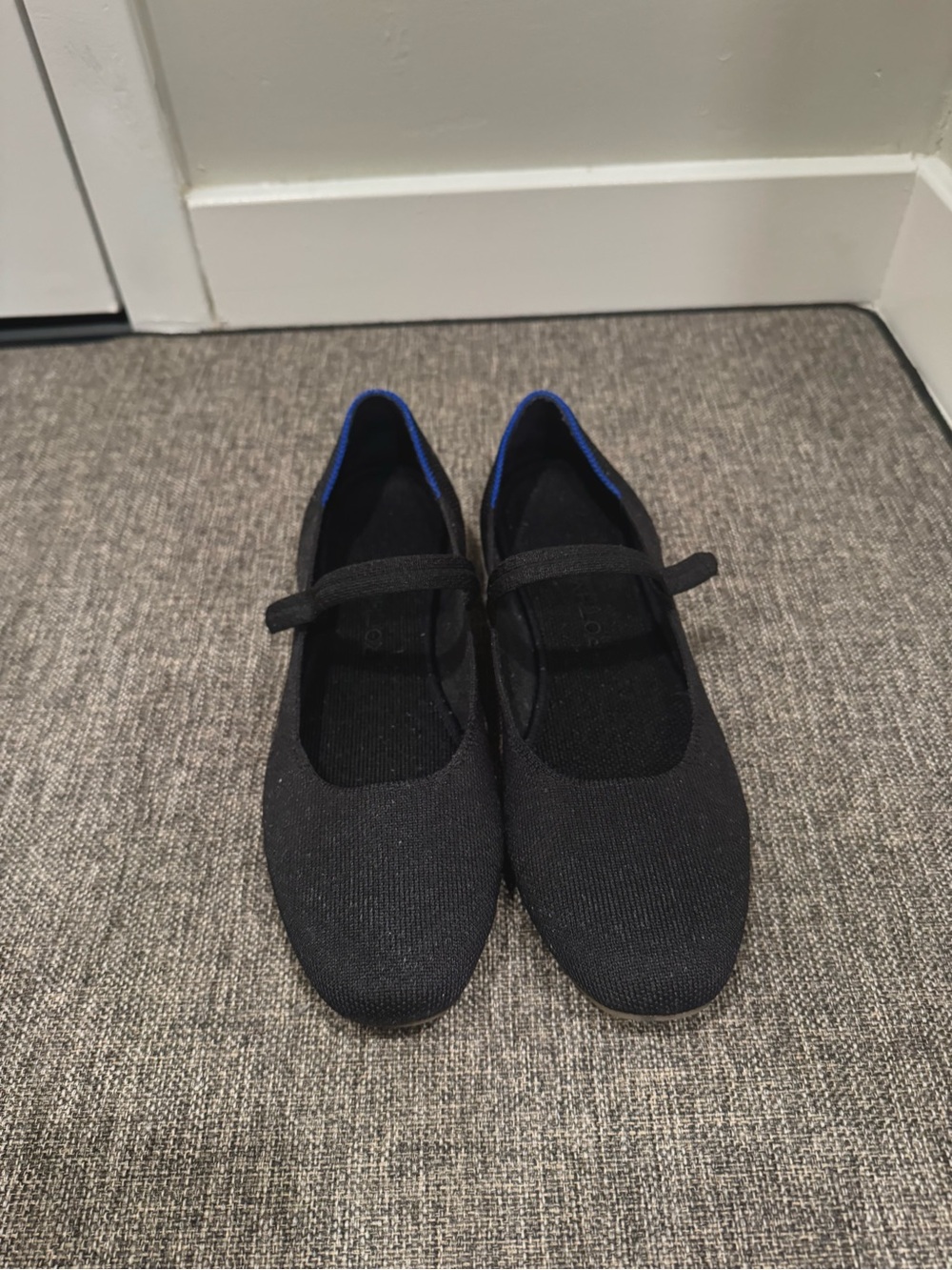 ROTHY’S THE SQUARE MARY JANE, BLACK KNIT FLATS, MACHINE WASHABLE! - Picture 9 of 14